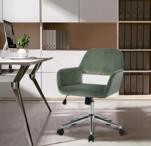 Luxurious velvet office chair