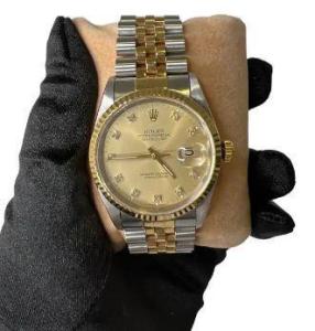 ROLEX DATEJUST 36MM CHAMPAGNE DIAL W/ DIAMONDS