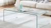 GLASS COFFEE TABLE WITH SOFT ROUNDED CORNERS