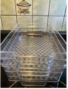 Pending pickup / free - 3 acrylic fridge organizers