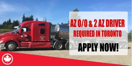 AZ O-O & 2 AZ DRIVER REQUIRED IN TORONTO