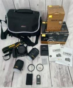 Nikon D3400 DSLR Camera with 18-55mm and 55-200mm VR lenses