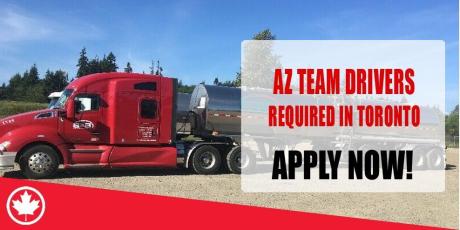 AZ TEAM DRIVERS REQUIRED IN TORONTO
