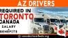 AZ DRIVERS REQUIRED IN TORONTO