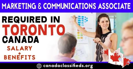 MARKETING & COMMUNICATIONS ASSOCIATE REQUIRED IN TORONTO