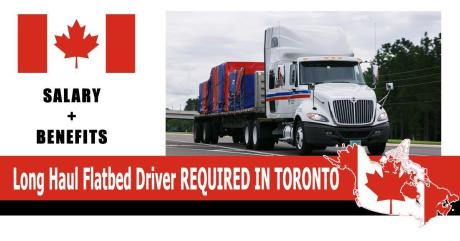 Long Haul Flatbed Driver REQUIRED IN TORONTO