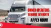 OWNER OPERATORS REQUIRED IN TORONTO