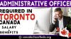 ADMINISTRATIVE OFFICER REQUIRED IN TORONTO