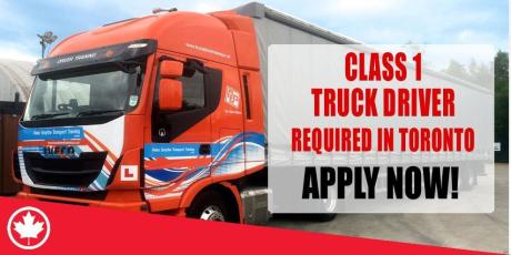 CLASS 1 TRUCK DRIVER REQUIRED IN TORONTO