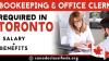 BOOKEEPING & OFFICE CLERK REQUIRED IN TORONTO