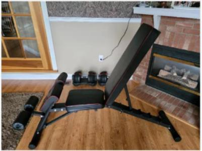 52.5 LBs Adjustable Dumbbell Set plus Bench