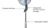 Rowenta Turbo Silence Pedestal/Stand Fan w/Remote Control