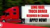 LONG HAUL TRUCK DRIVER REQUIRED IN CANADA