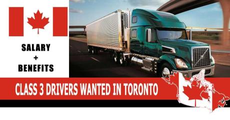 CLASS 3 DRIVERS WANTED IN TORONTO-CANADA