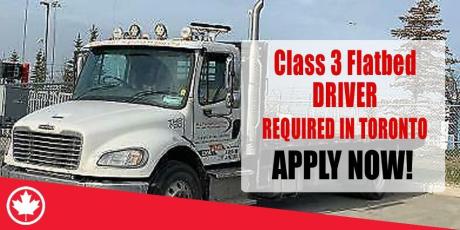 Class 3 Flatbed DRIVER REQUIRED IN TORONTO