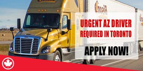 URGENT AZ DRIVER REQUIRED IN TORONTO