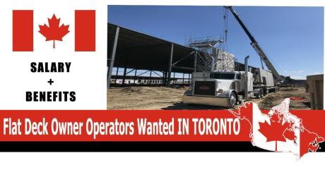 Flat Deck Owner Operators Wanted IN TORONTO