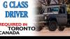 Hiring immediately! G class driver