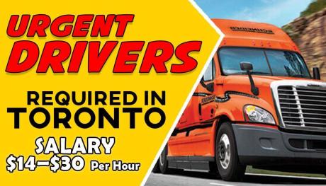 URGENT DRIVERS REQUIRED IN TORONTO