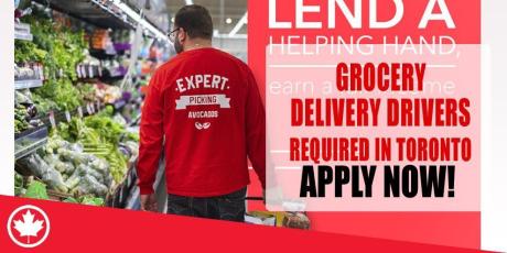 GROCERY DELIVERY DRIVERS REQUIRED IN TORONTO