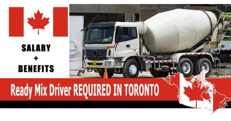 Ready Mix Driver REQUIRED IN TORONTO