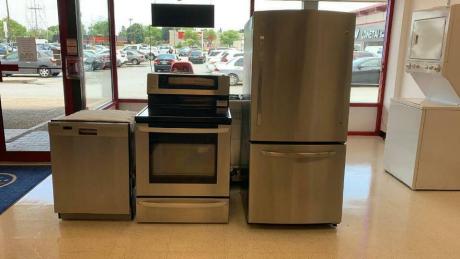 Fridge, Stove And Dishwasher Stainless Steel Set only $566