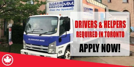 DRIVERS & HELPERS REQUIRE IN TORONTO