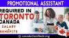 PROMOTIONAL ASSISTANT REQUIRED IN TORONTO