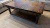 49 Inch Solid Wooden Coffee Table With Drawers