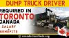 DUMP TRUCK DRIVER REQUIRED IN TORONTO