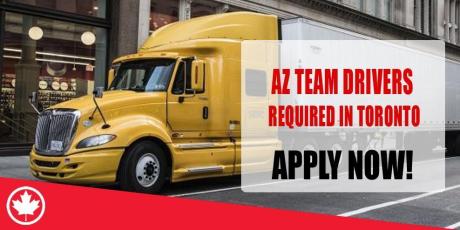 AZ TEAM DRIVERS REQUIRED IN TORONTO