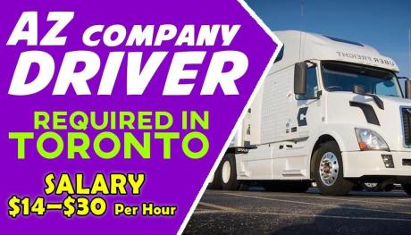 AZ COMPANY DRIVER REQUIRED IN TORONTO
