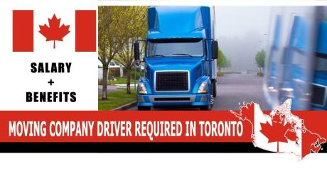 MOVING COMPANY DRIVER REQUIRED IN TORONTO