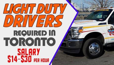LIGHT DUTY DRIVERS REQUIRED IN TORONTO