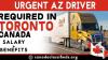 URGENT AZ DRIVER REQUIRED IN TORORNTO