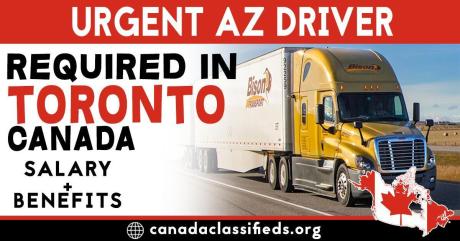 URGENT AZ DRIVER REQUIRED IN TORORNTO