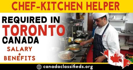 CHEF-KITCHEN HELPER REQUIRED IN TORONTO