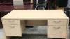 Maple Straight Desk with Drawers-Executive Straight Desk!