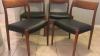 Mid century modern Niels Moller Teak and leather dining chairs