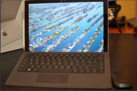 Microsoft Surface Pro Computer with keyboard and pen