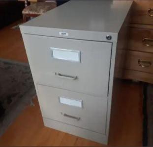Staples large filing cabinet 2 drawer. Lifetime warranty!